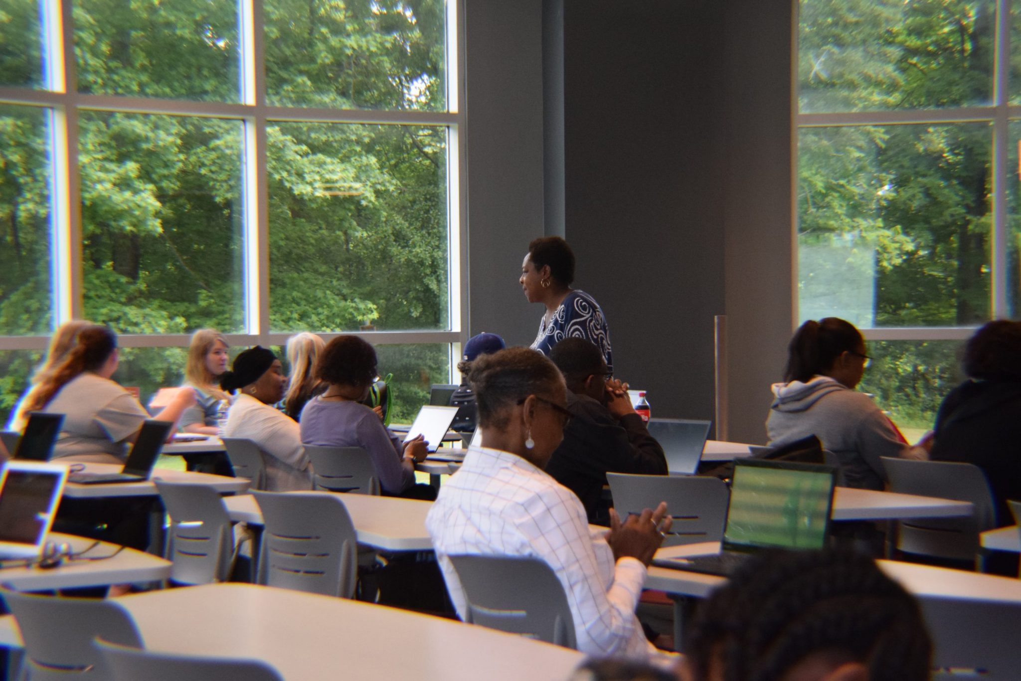 Person teaching classroom