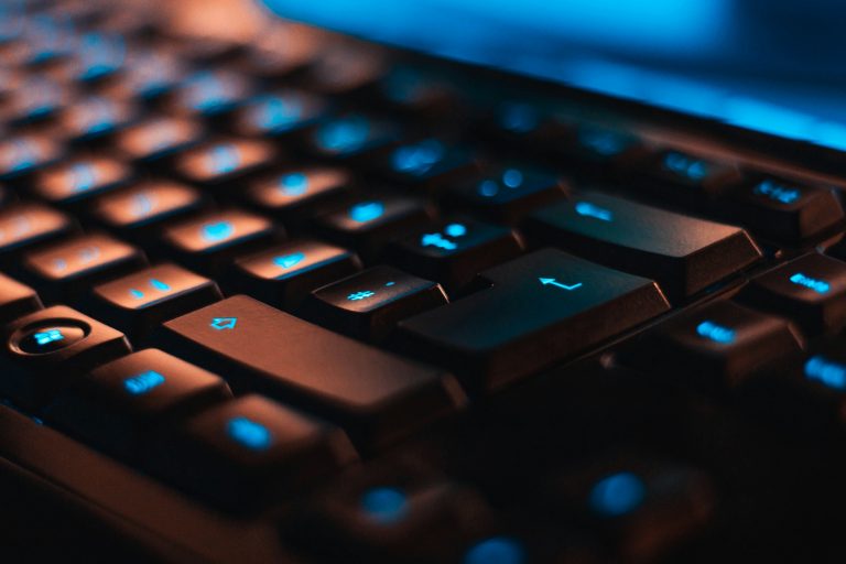 blue light up keyboard