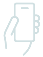 Hand holding a smartphone.